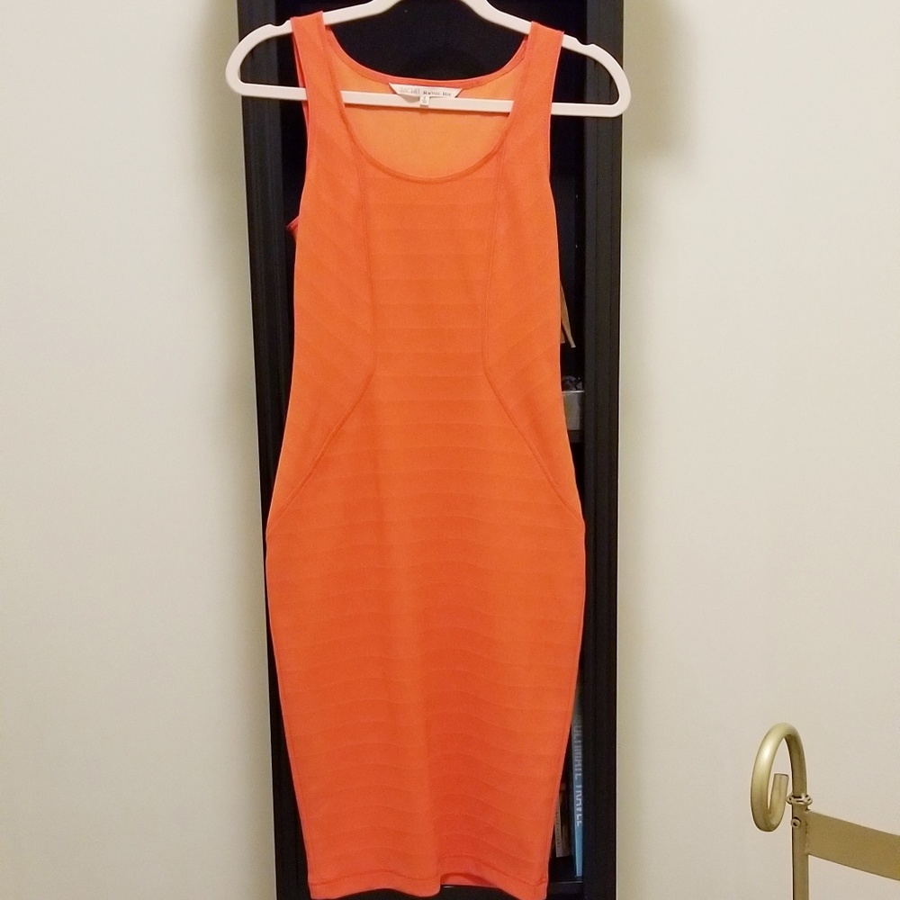 Rachel Roy Fire Orange Maxi Bodycon
